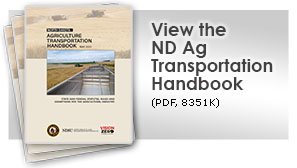 Download the ND Agriculture Transportation Handbook (PDF, 8351K)